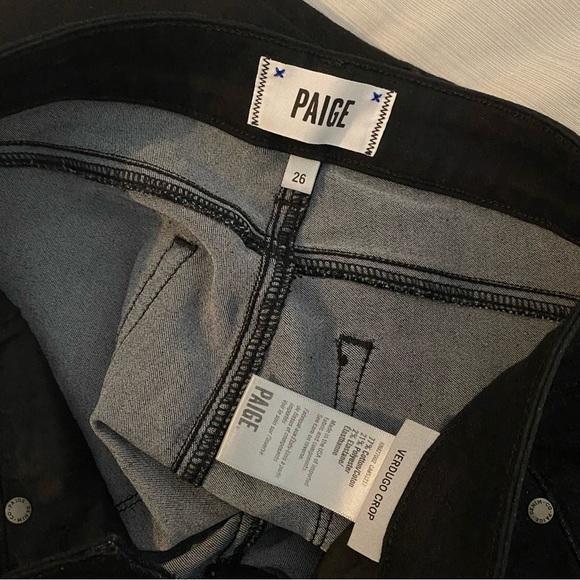 PAIGE Women's Jeans Verdugo Crop Black Jeans in Size 26 - Picture 3 of 7